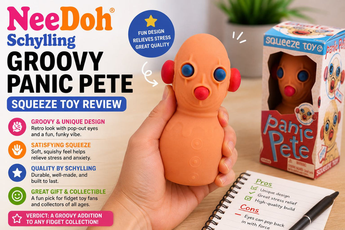 NeeDoh Schylling Groovy Panic Pete Squeeze Toy Review