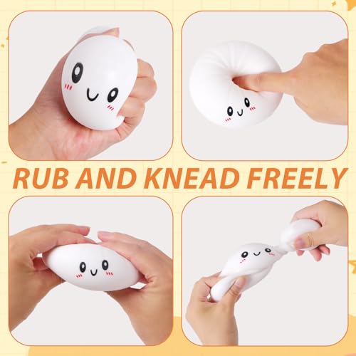 AiSiXin Doughy Dumpling Squishy - Creamy White Bao Bun Toy