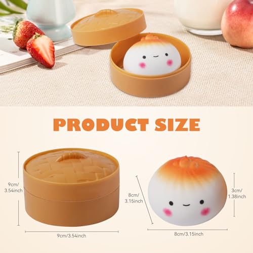AiSiXin Doughy Dumpling Squishy Toy - Bao Bun - Creamy White