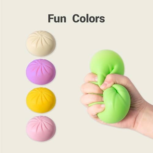 Dumpling Squishy Flour-Touch Mystery Toy - Bao Bun - White