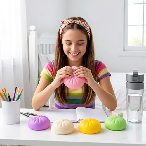Dumpling Squishy Flour-Touch Mystery Toy - Bao Bun - White