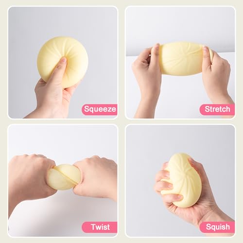 Dumpling Squishy Flour-Touch Mystery Toy - Bao Bun - White