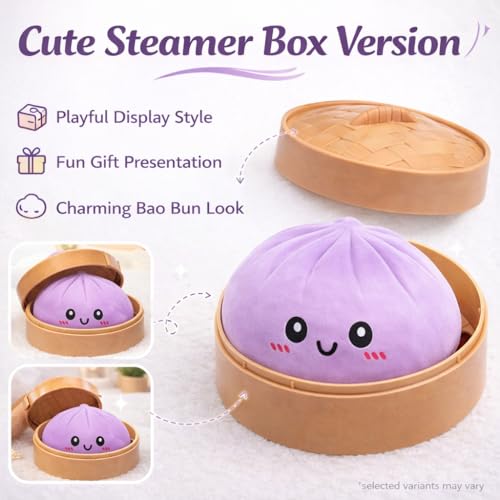 Giant Dumpling Squishy - Doughy Light Purple Bao Bun Toy