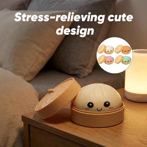 Giant Dumpling Squishy - Doughy Pink Glitter Bao Bun Toy