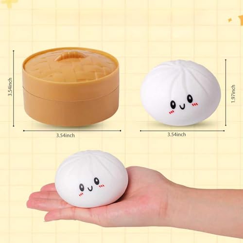 Hymhzy Doughy Dumpling Squishy Toy - Bao Bun Shape - Purple