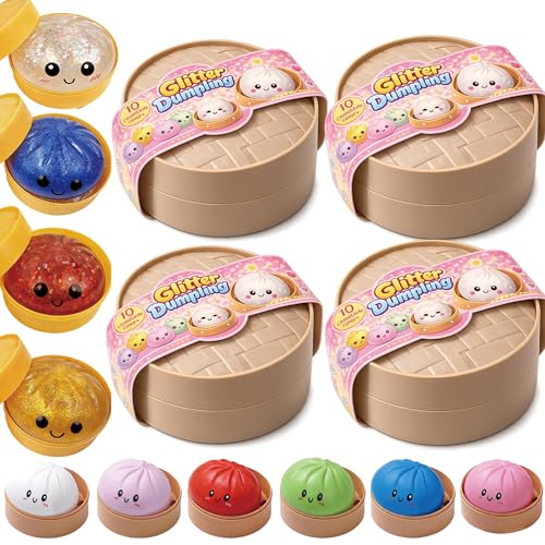Kangerse Doughy Glitter Dumpling Squishy Toy - Bao Bun - Assorted