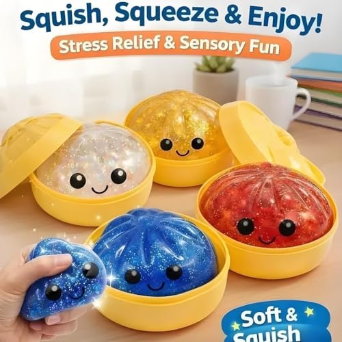Mystery Dumpling Squishy - Bao Bun Shape - Transparent