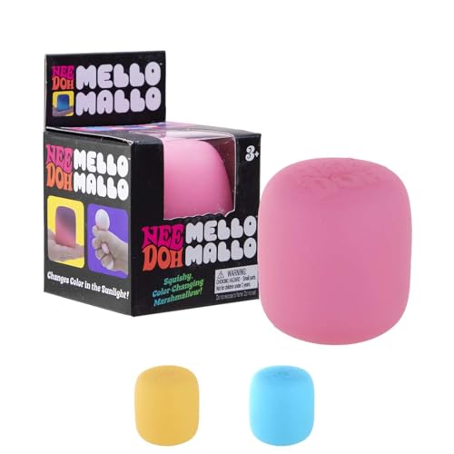 NeeDoh Doughy Mello Mallo Squeeze Toy - Glob Shape - Yellow