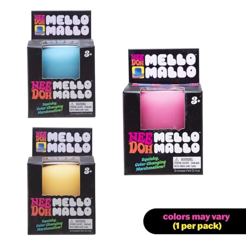 NeeDoh Doughy Mello Mallo Squeeze Toy - Glob Shape - Yellow