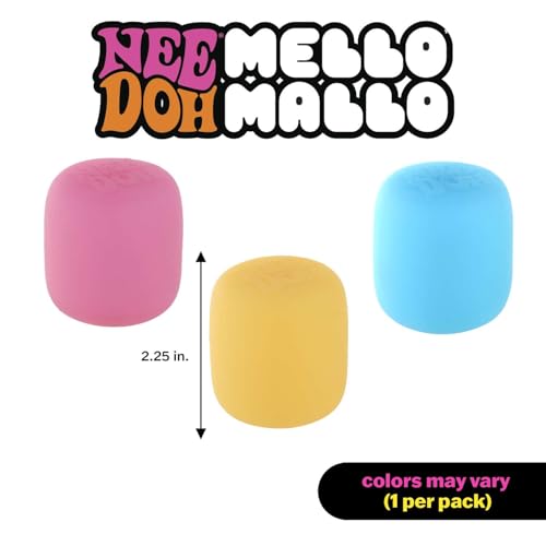 NeeDoh Doughy Mello Mallo Squeeze Toy - Glob Shape - Yellow