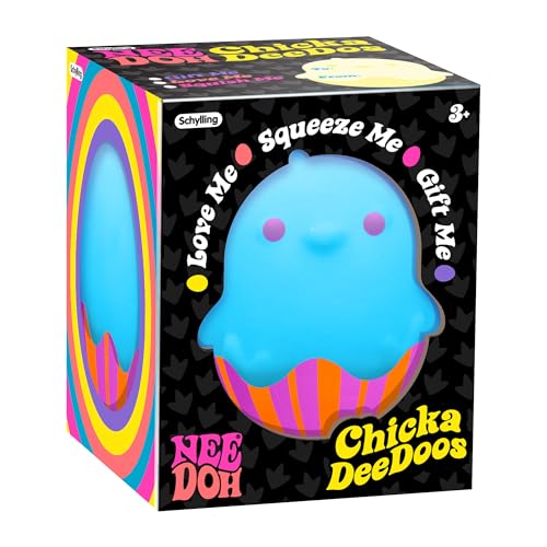 NeeDoh Groovy Chickadeedoos Squeeze Toy - Glob Shape - Multicolored