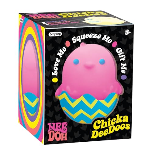 NeeDoh Groovy Chickadeedoos Squeeze Toy - Glob Shape - Multicolored