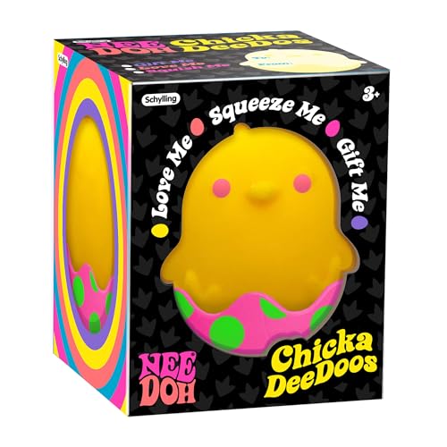 NeeDoh Groovy Chickadeedoos Squeeze Toy - Glob Shape - Multicolored