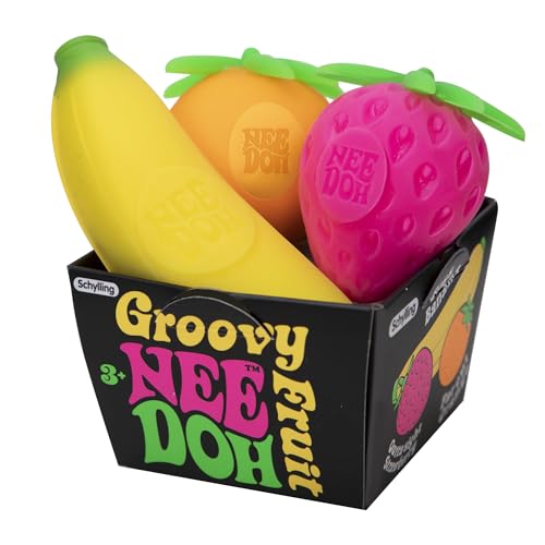 NeeDoh Groovy Fruit Squeeze Toy - Fruit Shape - Multi