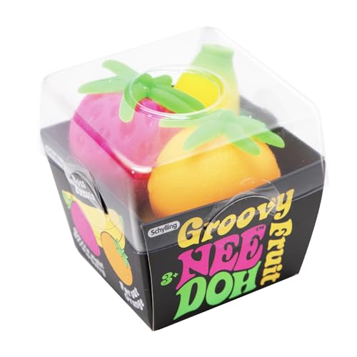 NeeDoh Groovy Fruit Squeeze Toy - Fruit Shape - Multi
