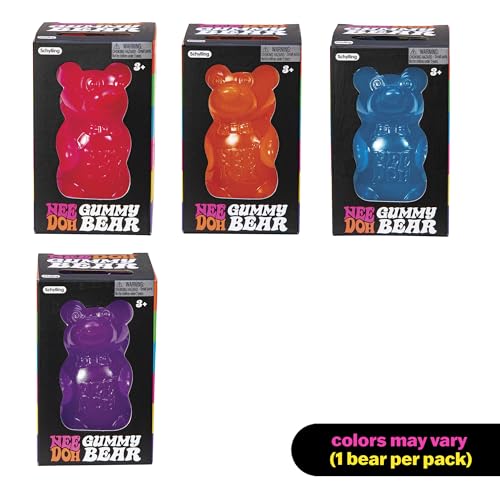 NeeDoh Groovy Gummy Bear Squeeze Toy - Bear Shape - Multi