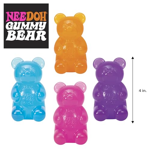 NeeDoh Groovy Gummy Bear Squeeze Toy - Bear Shape - Multi