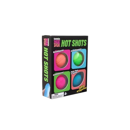 NeeDoh Groovy Hot Shot Teenie Squeeze Toy - Glob Shape - Multi