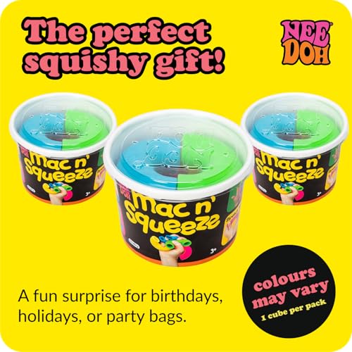 NeeDoh Groovy Mac 'N' Squeeze Squeeze Toy - Noodle Shape - Assorted