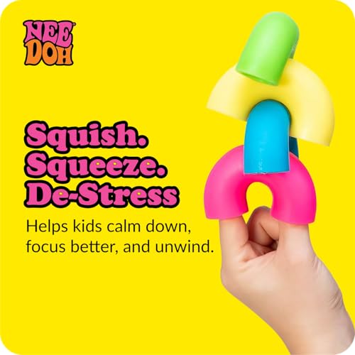 NeeDoh Groovy Mac 'N' Squeeze Squeeze Toy - Noodle Shape - Assorted
