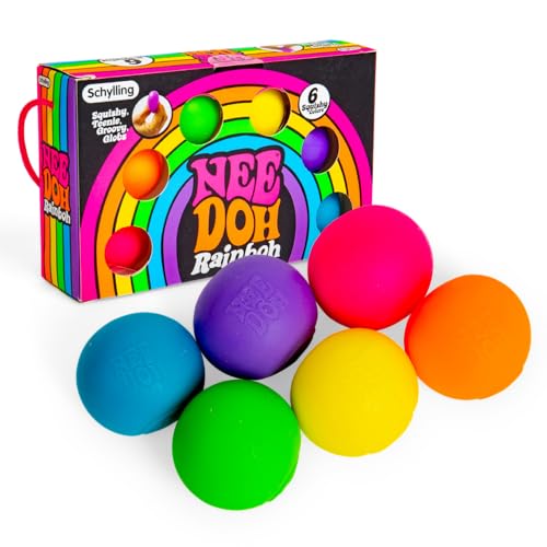 NeeDoh Rainboh Teenie - Groovy Multi Squeeze Toy by Schylling