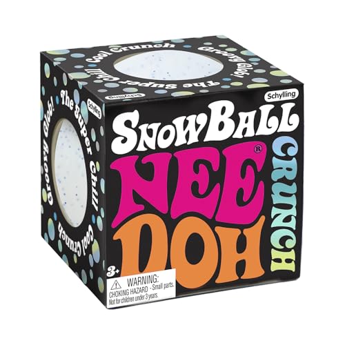 NeeDoh Snowball Crunch - Crunchy White Squeeze Toy - Schylling