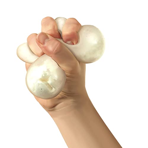 NeeDoh Snowball Crunch - Crunchy White Squeeze Toy - Schylling