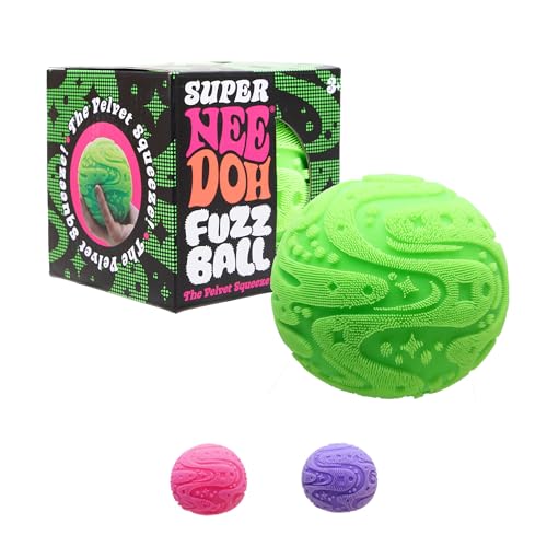 NeeDoh Super Fuzzball - Shaggy Green Squeeze Toy