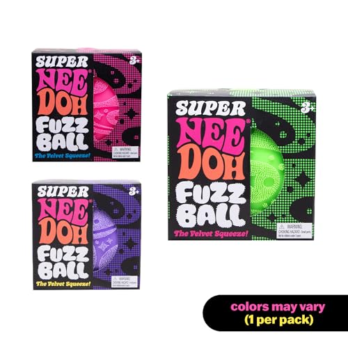 NeeDoh Super Fuzzball - Shaggy Green Squeeze Toy