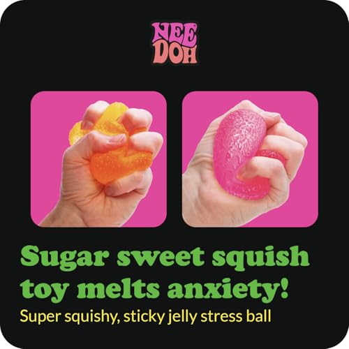NeeDoh Super Solid Gumdrop Squeeze Toy - Gumdrop Shape - Orange