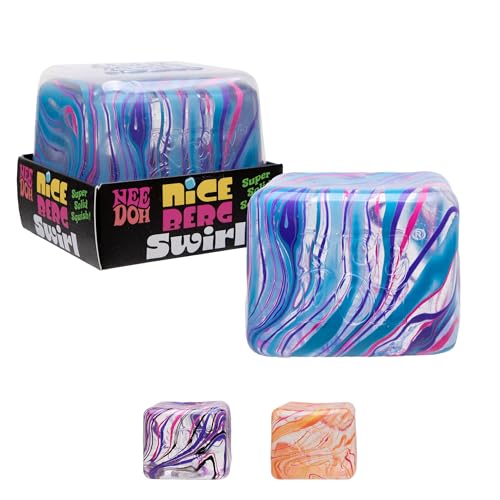 NeeDoh Super Solid Nice Berg Squeeze Toy - Cube Shape - Swirl