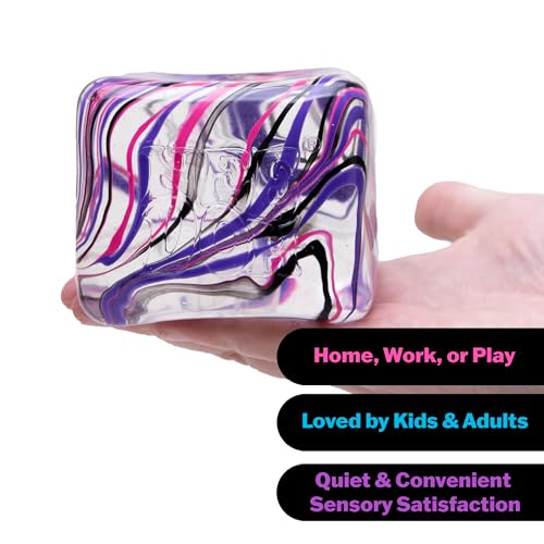 NeeDoh Super Solid Nice Berg Squeeze Toy - Cube Shape - Swirl