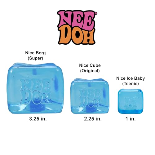 NeeDoh Super Solid Nice Berg Squeeze Toy - Cube Shape - Swirl