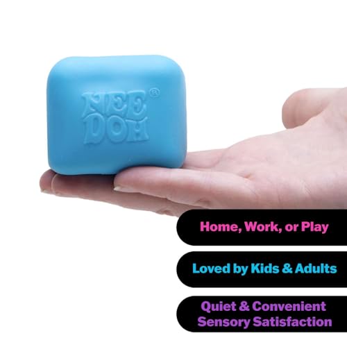 NeeDoh Super Solid Nice Cube Glow Squeeze Toy - Cube Shape - Multi