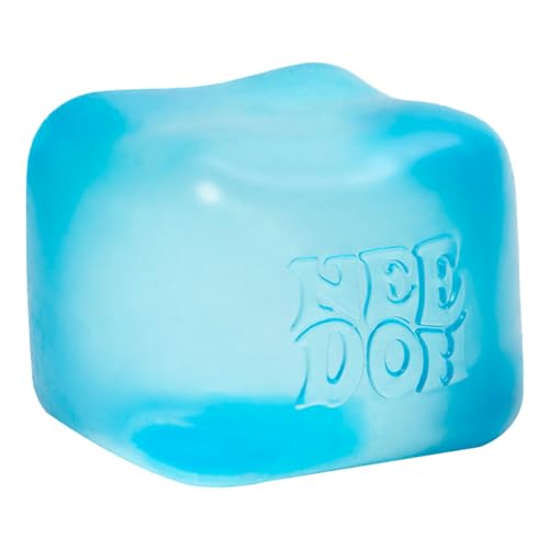 NeeDoh Super Solid Nice Cube Squeeze Toy - Cube Shape - Blue