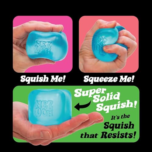 NeeDoh Super Solid Nice Cube Squeeze Toy - Cube Shape - Pink