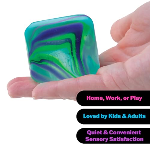 NeeDoh Super Solid Nice Cube Swirl Squeeze Toy - Blue/Green