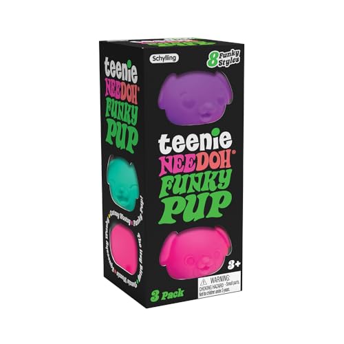NeeDoh Teenie Funky Pups - Groovy Multi Squeeze Toy - Schylling