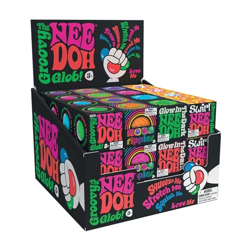 NeeDoh Teenie Single - Groovy Neon Green Toy by Schylling