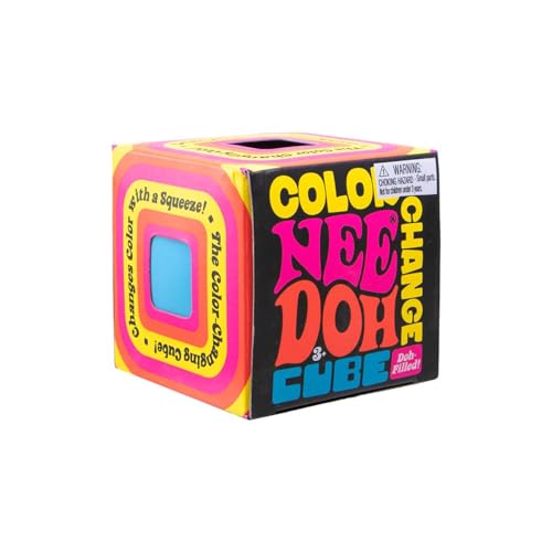
Needoh Groovy Color Change Cube Squeeze Toy - Cube Shape - Multi