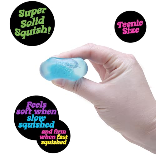 Schylling NeeDoh Nice Ice Baby Squeeze Toy - Cube Shape - Neon Blue