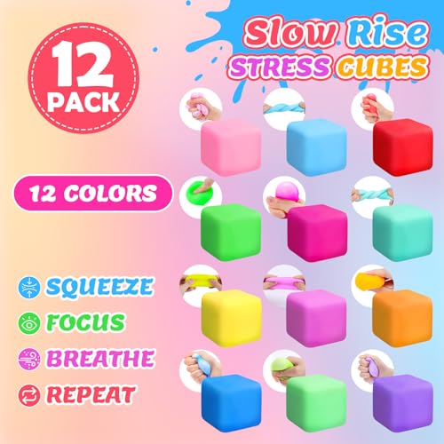 VISCOO Stress Cube Set - Doughy Multicolored Squeeze Toy