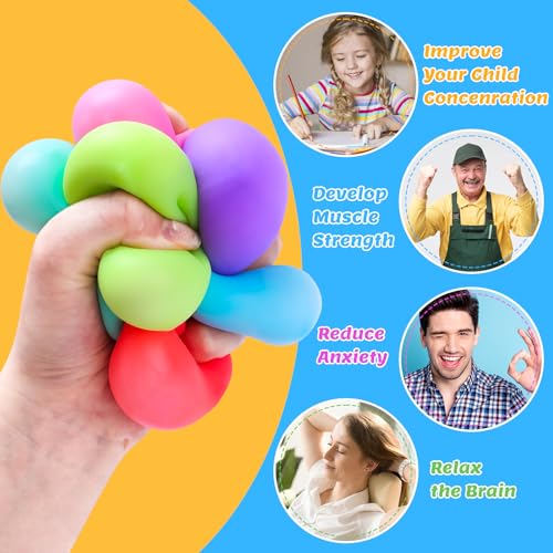 VISCOO Stress Cube Set - Doughy Multicolored Squeeze Toy